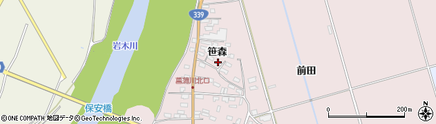 青森県鶴田町（北津軽郡）菖蒲川（笹森）周辺の地図