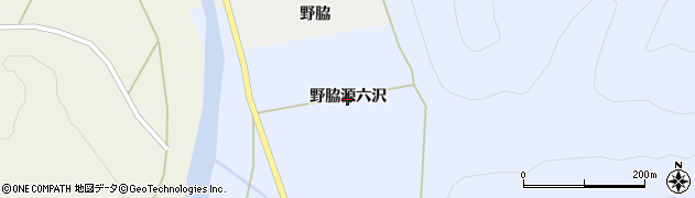 青森県鰺ヶ沢町（西津軽郡）館前町（野脇源六沢）周辺の地図