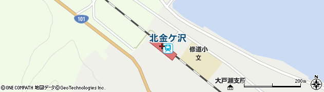 北金ケ沢駅周辺の地図