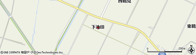 青森県鶴田町（北津軽郡）野木（下池田）周辺の地図