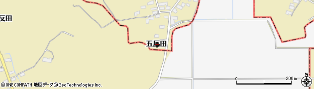 青森県北津軽郡鶴田町瀬良沢五反田周辺の地図