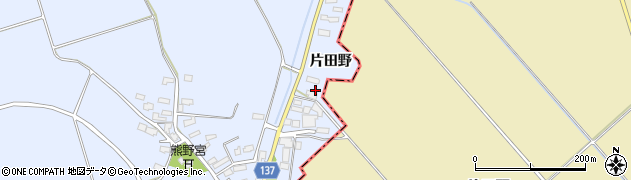 青森県北津軽郡鶴田町沖片田野周辺の地図