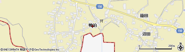 青森県鶴田町（北津軽郡）瀬良沢（鴨泊）周辺の地図