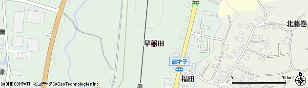 青森県青森市浪岡大字徳才子（早稲田）周辺の地図