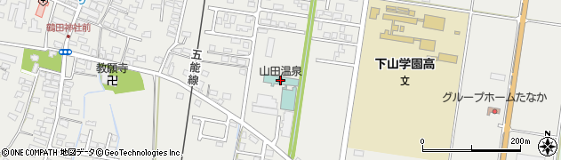 山田温泉周辺の地図