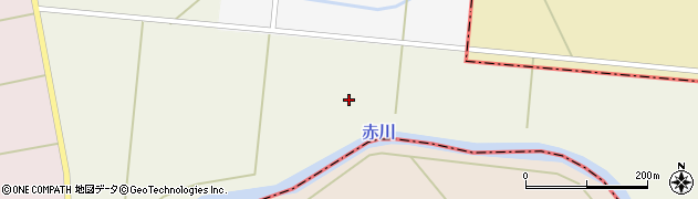 青森県七戸町（上北郡）赤川向周辺の地図