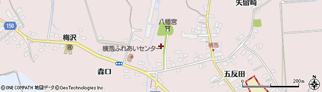 青森県北津軽郡鶴田町横萢周辺の地図