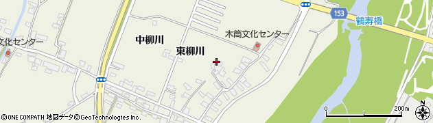 青森県鶴田町（北津軽郡）木筒（上柳川）周辺の地図