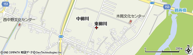 青森県鶴田町（北津軽郡）木筒（東柳川）周辺の地図