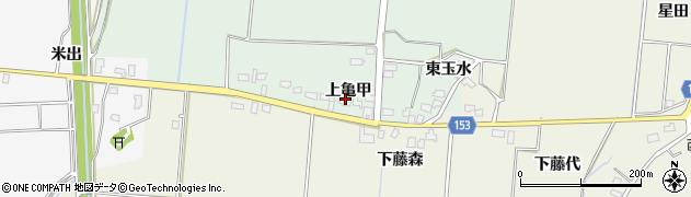 青森県鶴田町（北津軽郡）尾原（上亀甲）周辺の地図