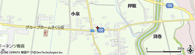 青森県鶴田町（北津軽郡）山道（小泉）周辺の地図