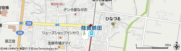 青森県北津軽郡鶴田町周辺の地図