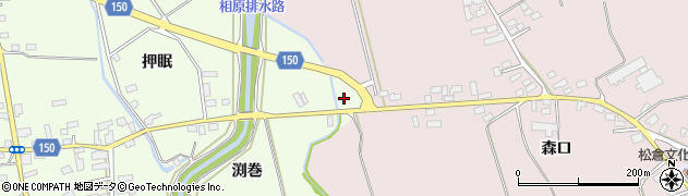 青森県北津軽郡鶴田町山道渕巻周辺の地図