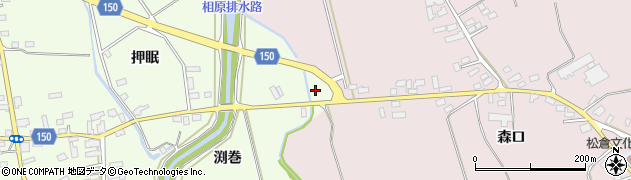 青森県鶴田町（北津軽郡）山道（渕巻）周辺の地図