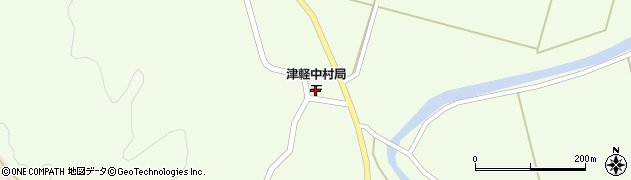 津軽中村郵便局周辺の地図