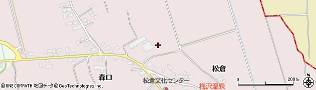 青森県鶴田町（北津軽郡）横萢（松倉）周辺の地図