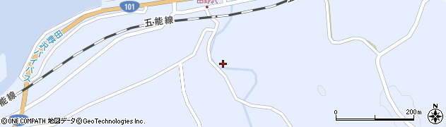 青森県西津軽郡深浦町田野沢清滝周辺の地図