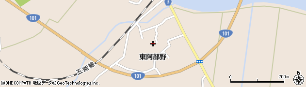 青森県鰺ヶ沢町（西津軽郡）舞戸町（東阿部野）周辺の地図