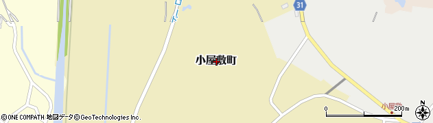 青森県西津軽郡鰺ヶ沢町小屋敷町周辺の地図
