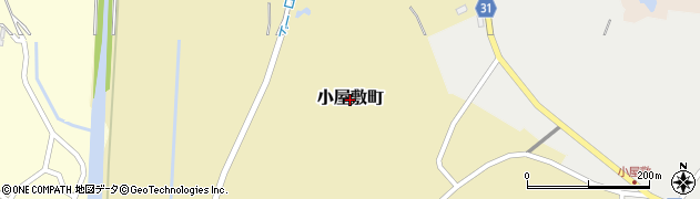 青森県鰺ヶ沢町（西津軽郡）小屋敷町周辺の地図