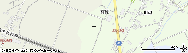 青森県青森市上野有原周辺の地図