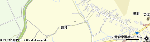 青森県青森市新町野（菅谷）周辺の地図
