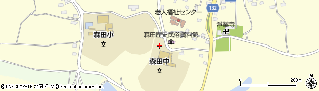 青森県つがる市森田町森田屏風山2周辺の地図