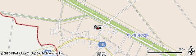 青森県北津軽郡鶴田町妙堂崎高元周辺の地図