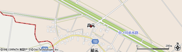 青森県鶴田町（北津軽郡）妙堂崎（高元）周辺の地図