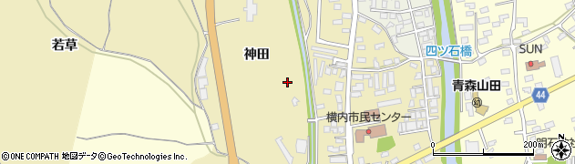 青森県青森市横内周辺の地図