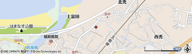 青森県西津軽郡鰺ヶ沢町舞戸町上富田192周辺の地図