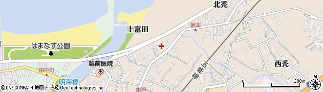 青森県西津軽郡鰺ヶ沢町舞戸町上富田8周辺の地図