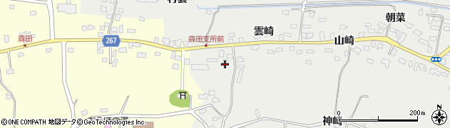 青森県つがる市森田町山田山崎58周辺の地図