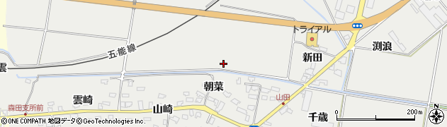 青森県つがる市森田町山田周辺の地図