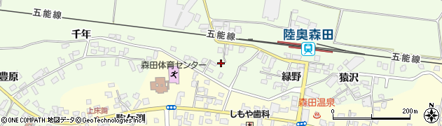 青森県つがる市森田町床舞玉水2周辺の地図