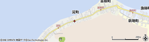 青森県鰺ヶ沢町（西津軽郡）淀町周辺の地図