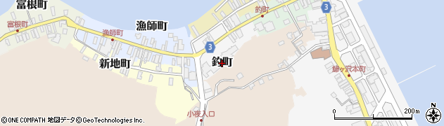青森県鰺ヶ沢町（西津軽郡）釣町周辺の地図