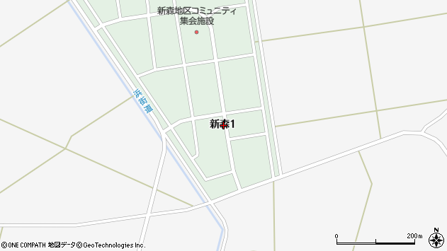 〒033-0105 青森県三沢市新森の地図