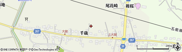 青森県つがる市森田町大館周辺の地図