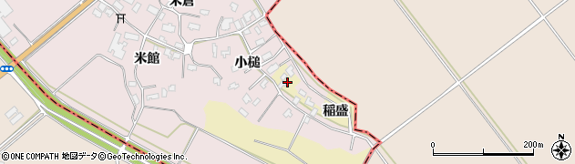 青森県つがる市森田町妙堂崎周辺の地図