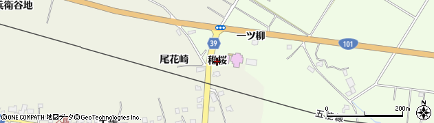 青森県つがる市森田町床舞（稚桜）周辺の地図