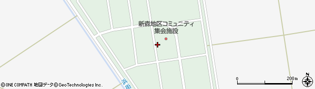 青森県三沢市新森周辺の地図