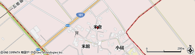 青森県つがる市森田町中田（米倉）周辺の地図
