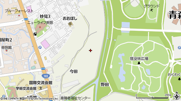〒030-0122 青森県青森市野尻の地図