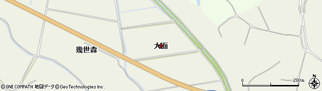 青森県つがる市森田町大館（大面）周辺の地図