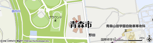 青森県青森市大矢沢野田周辺の地図