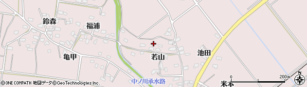 青森県つがる市森田町中田周辺の地図