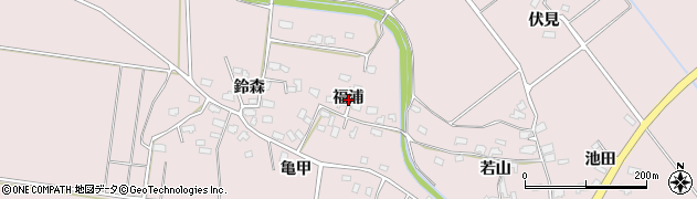 青森県つがる市森田町中田（福浦）周辺の地図