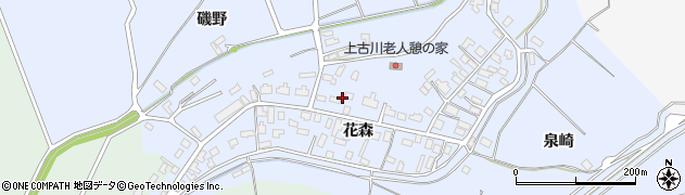 青森県つがる市柏上古川花森周辺の地図