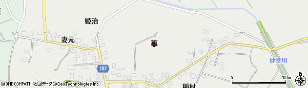 青森県つがる市木造福原（筧）周辺の地図